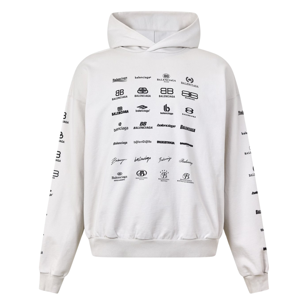 Balenciaga Archives Logos Hoodie