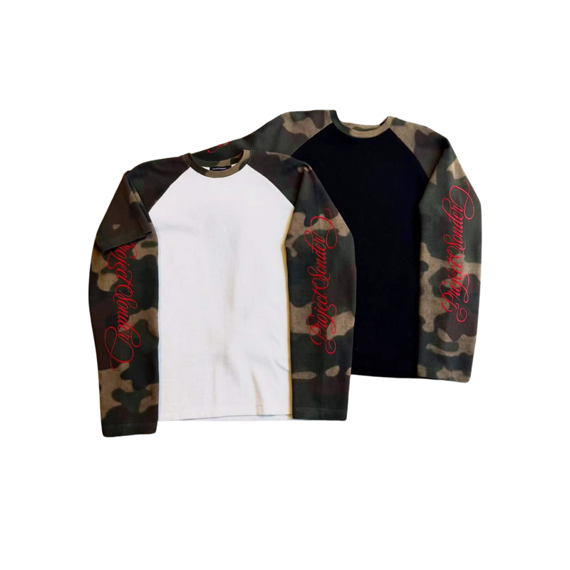 Camo Waffle Long-Sleeve tee