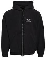Balenciaga logo embroidered zip-up hoodie