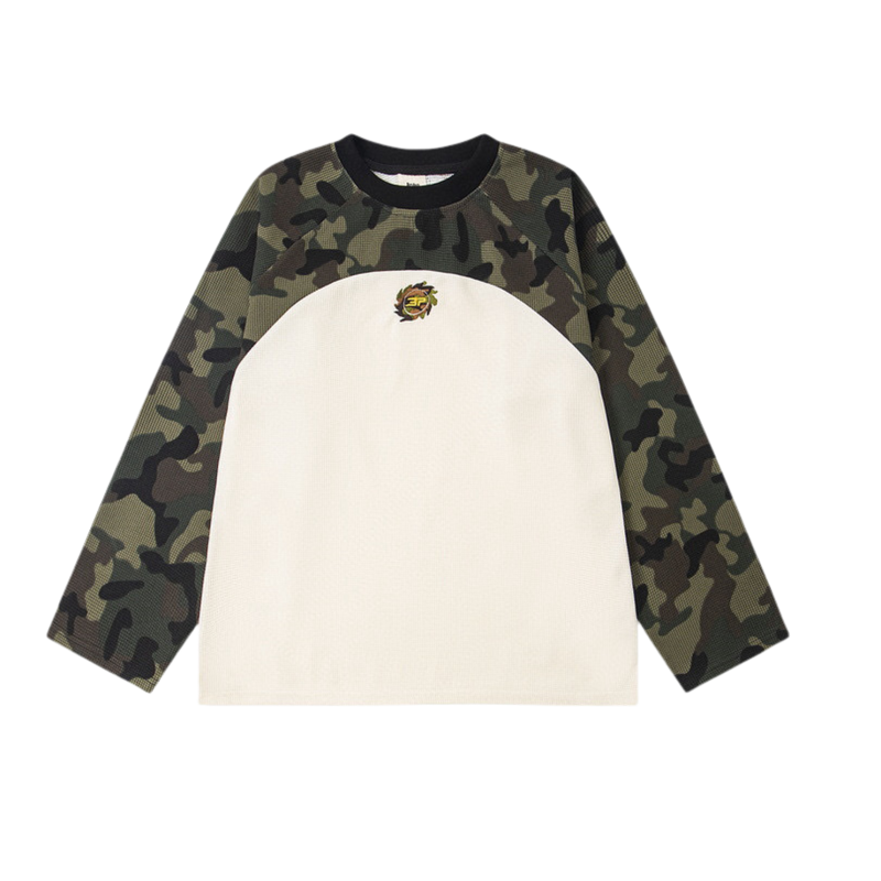 Broken planet Camo Waffle Long-Sleeve tee
