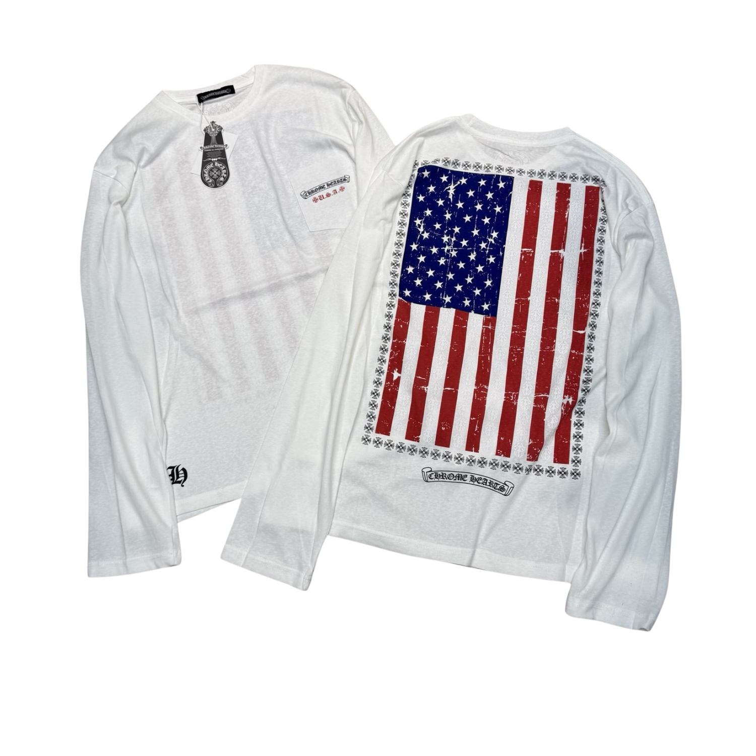 Chrome Hearts USA Long Sleeve Tee