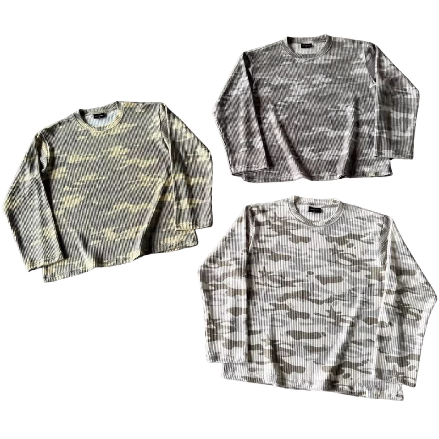 Camo Waffle Net Long Sleeve Tee