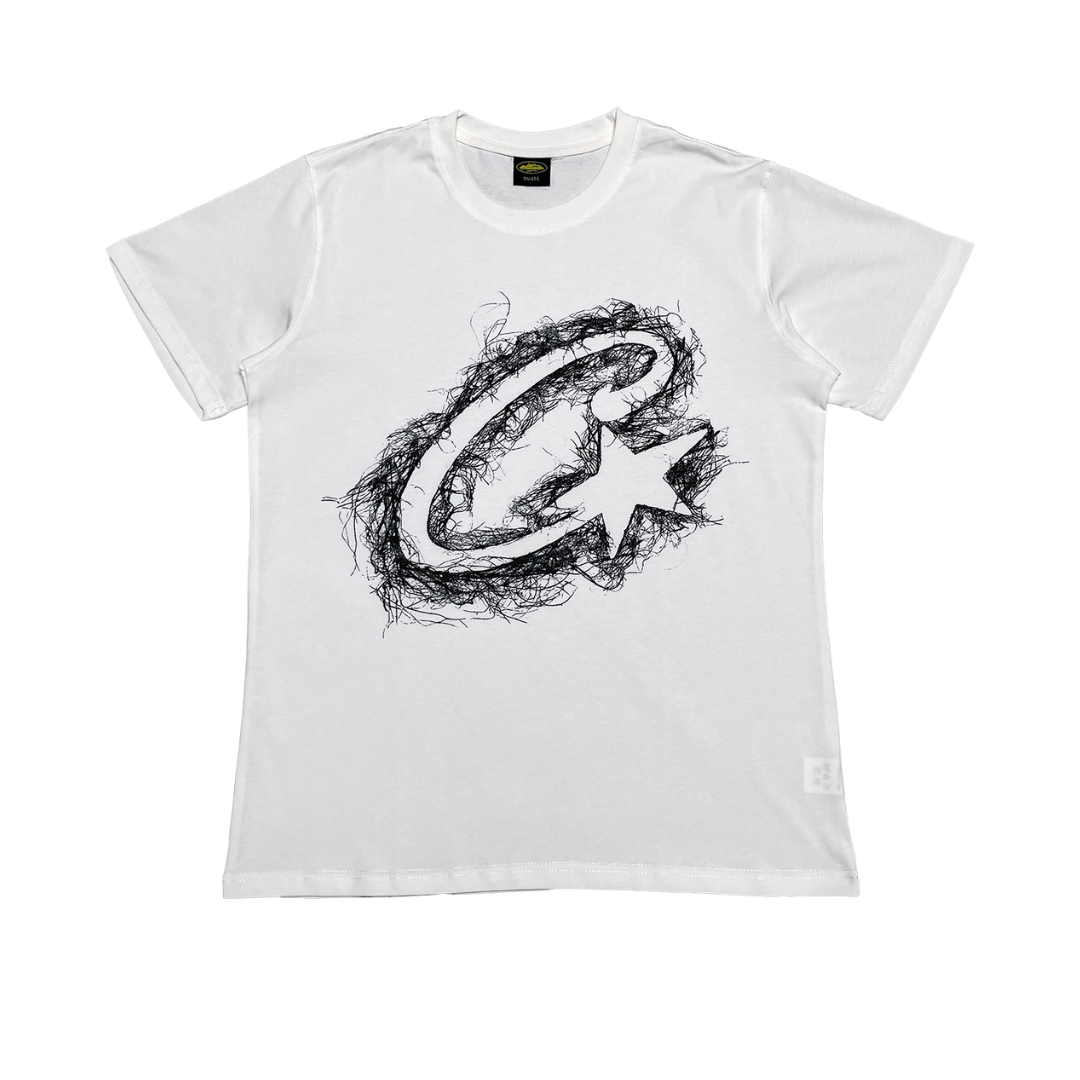 Corteiz C Star String Tee in white