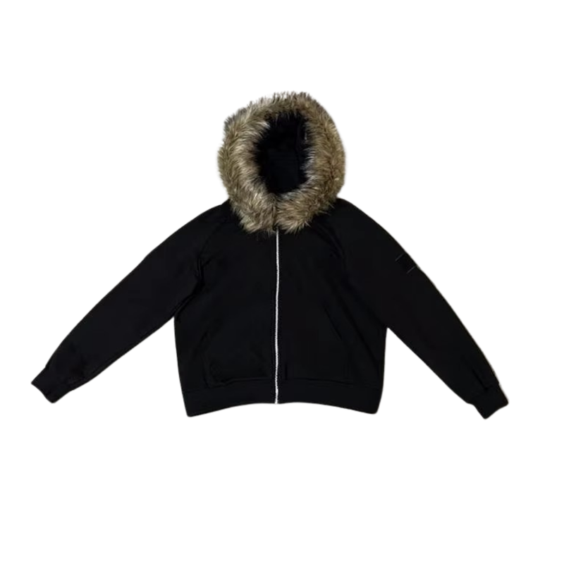 Plain Fur Hoodie