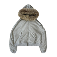Plain Fur Hoodie