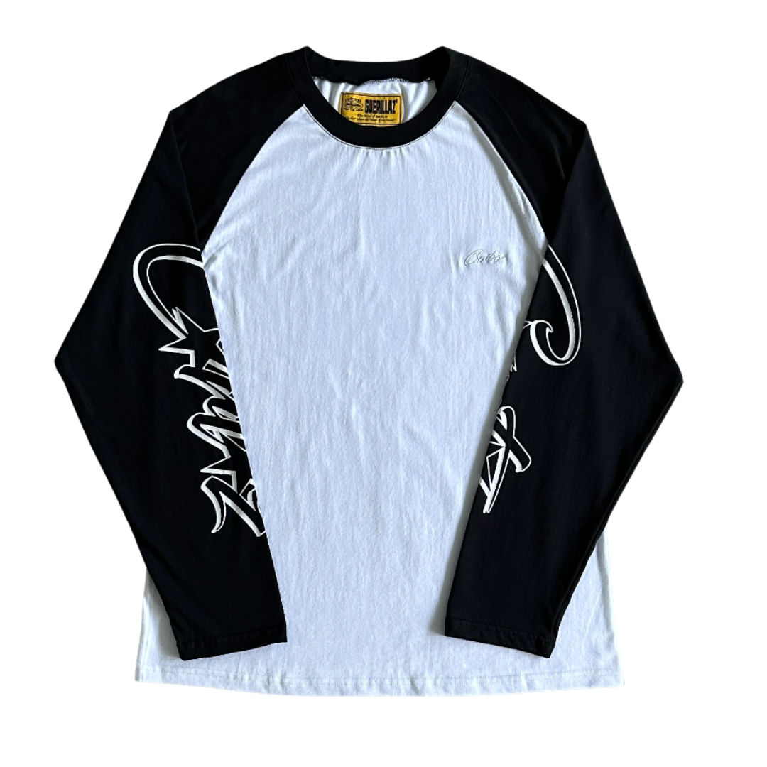 Corteiz  Contrast color shoulder long sleeve tee