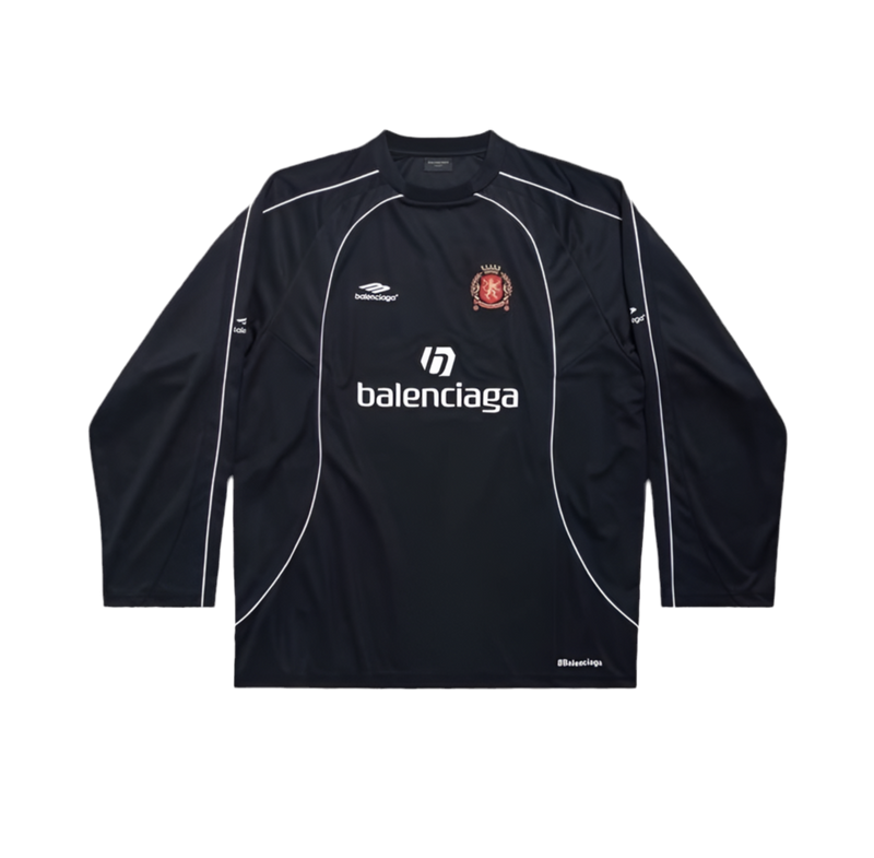 BALENCIAGA Paris Soccer Long Sleeve Oversized T-shirt