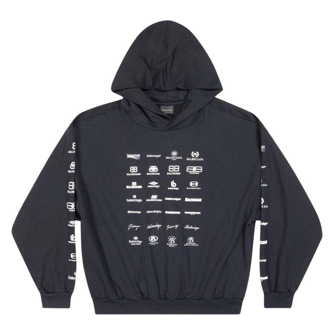 Balenciaga Archives Logos Hoodie