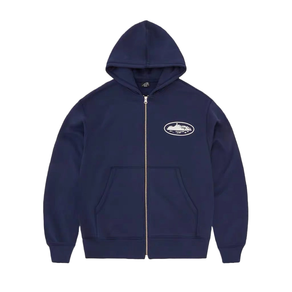 Corteiz Island Puff Print Zip Hoodie