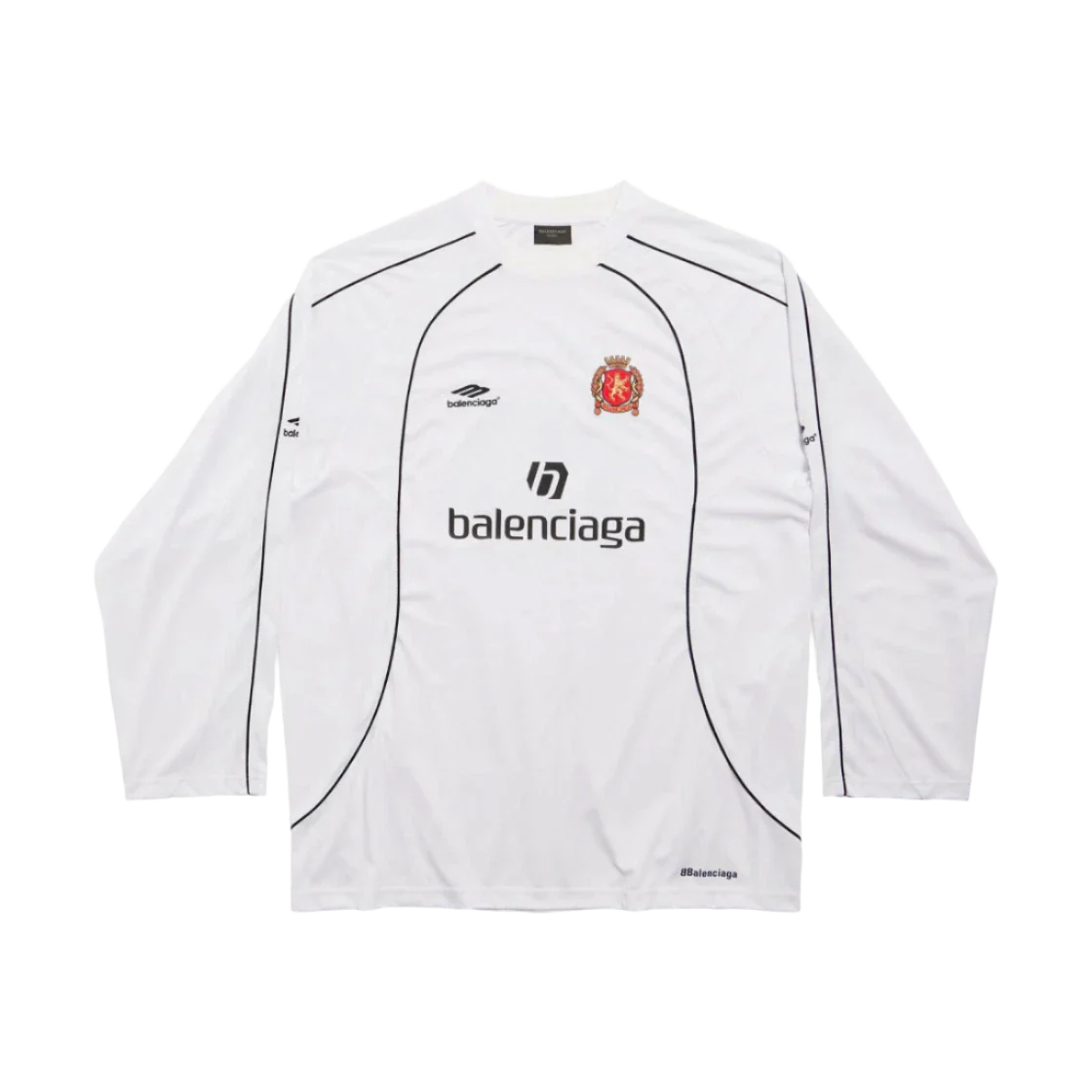 BALENCIAGA Paris Soccer Long Sleeve Oversized T-shirt