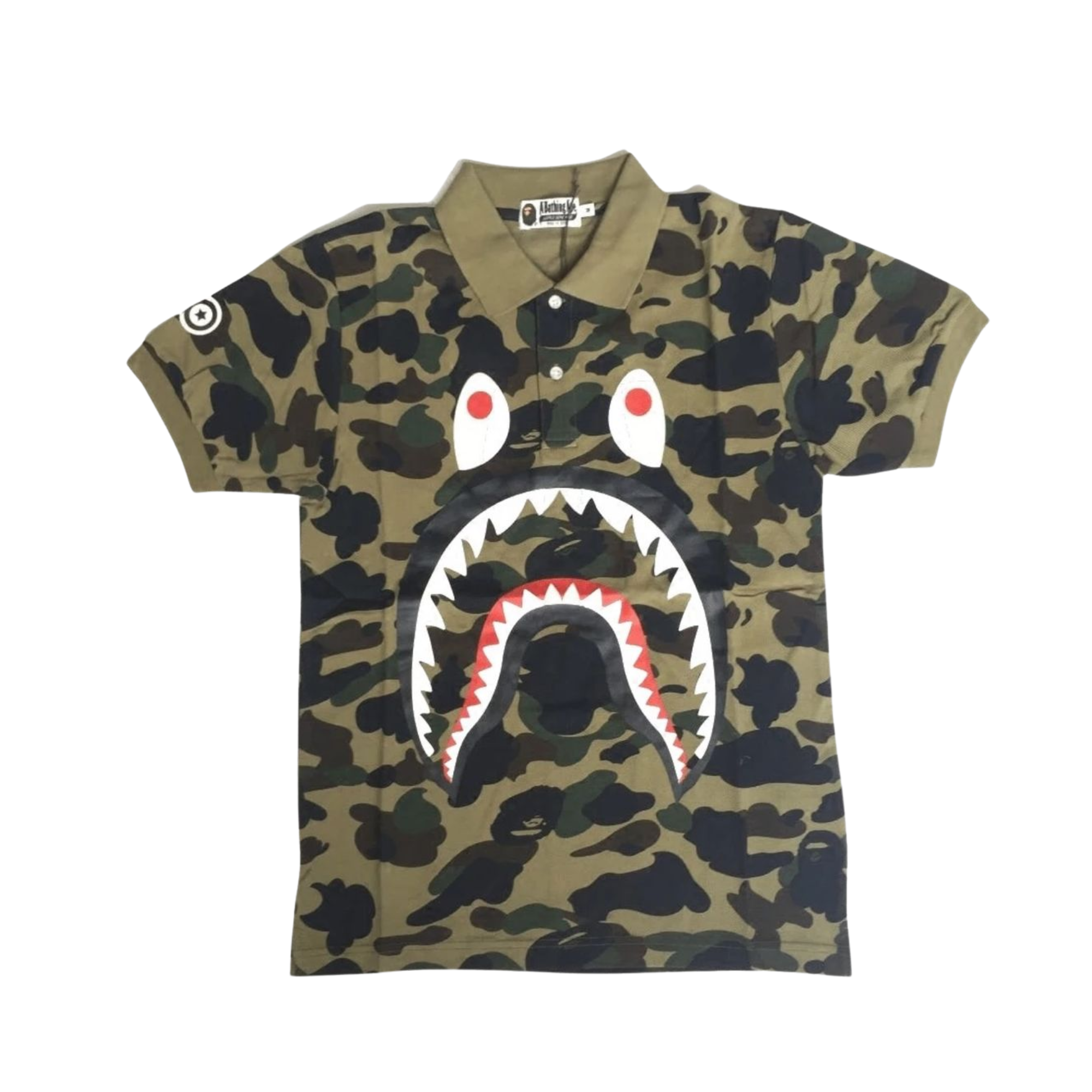 BAPE Shark camo polo shirt
