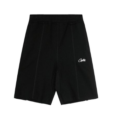 Corteiz HMP Raw Hem Shorts Black