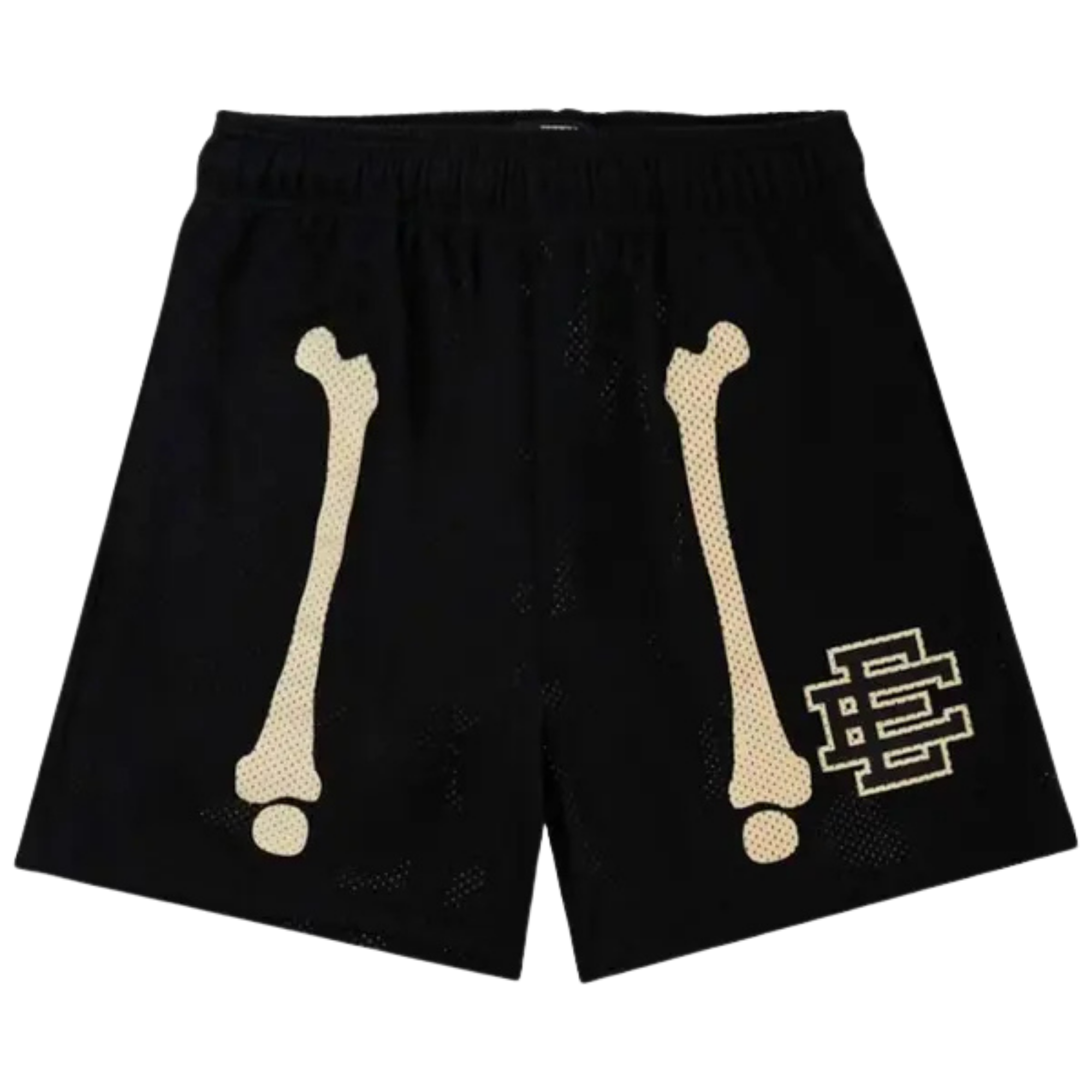 Eric Emanuel Bone Logo Shorts in black