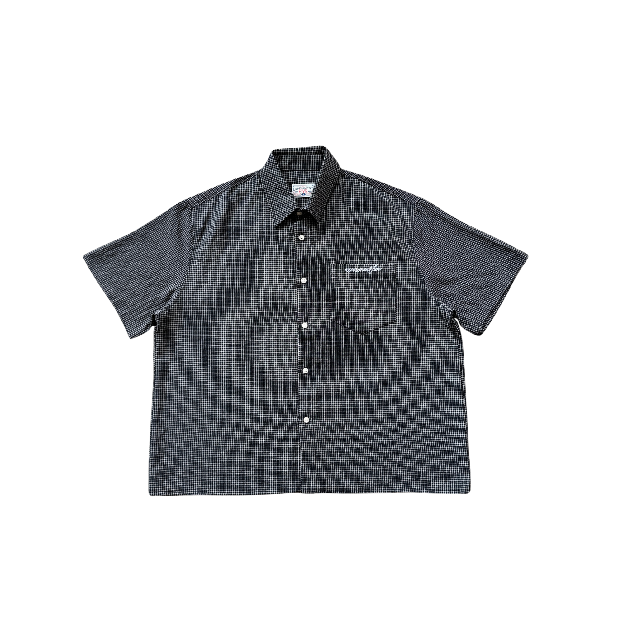 Experiment Check Short-Sleeve Shirt in black