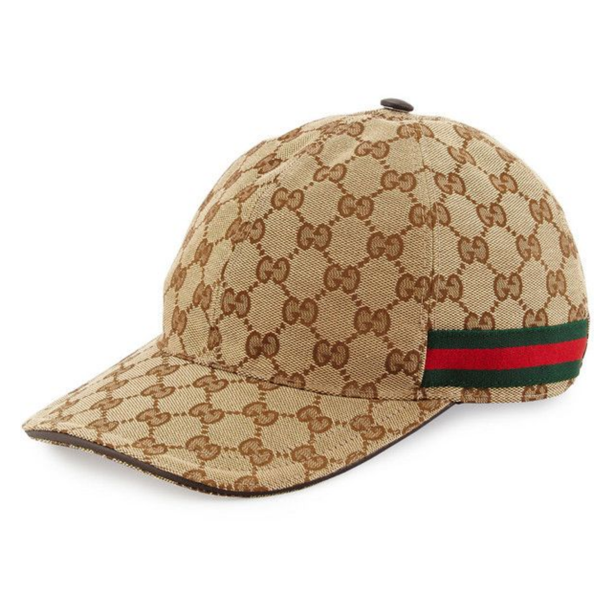 Gucci beige GG Web stripe cap