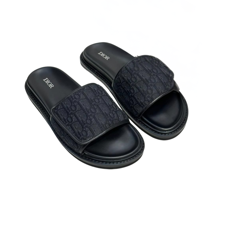 Dior Oblique slides in black