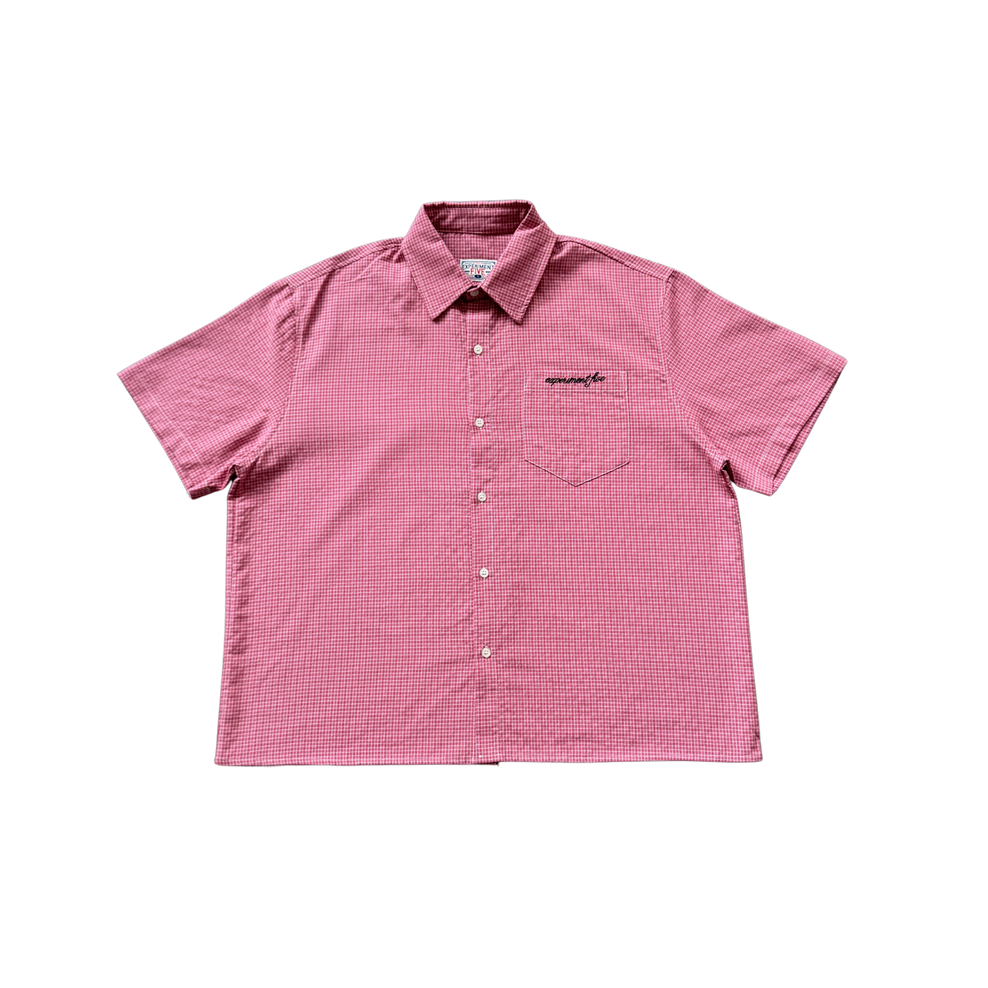 Experiment Check Short-Sleeve Shirt in pink