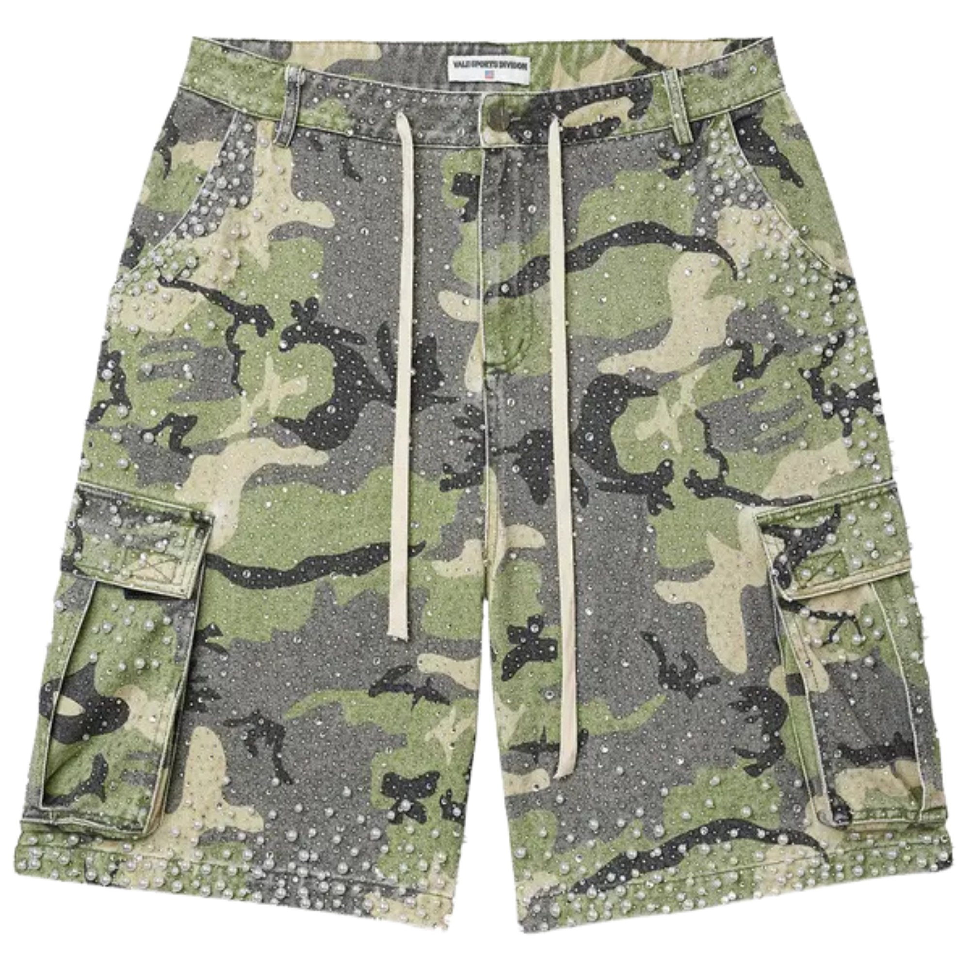 Rhinestone Camo Cargo Shorts