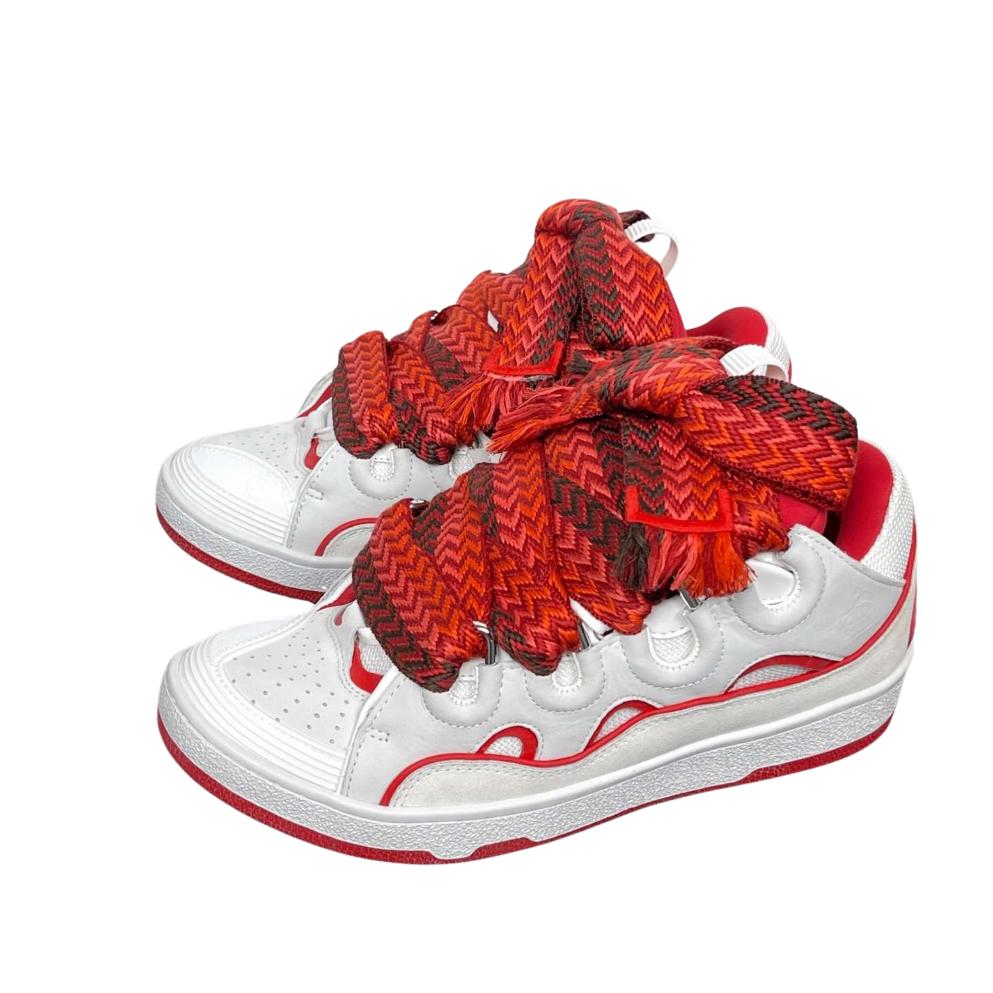Oversized Rope Lace Sneaker white red