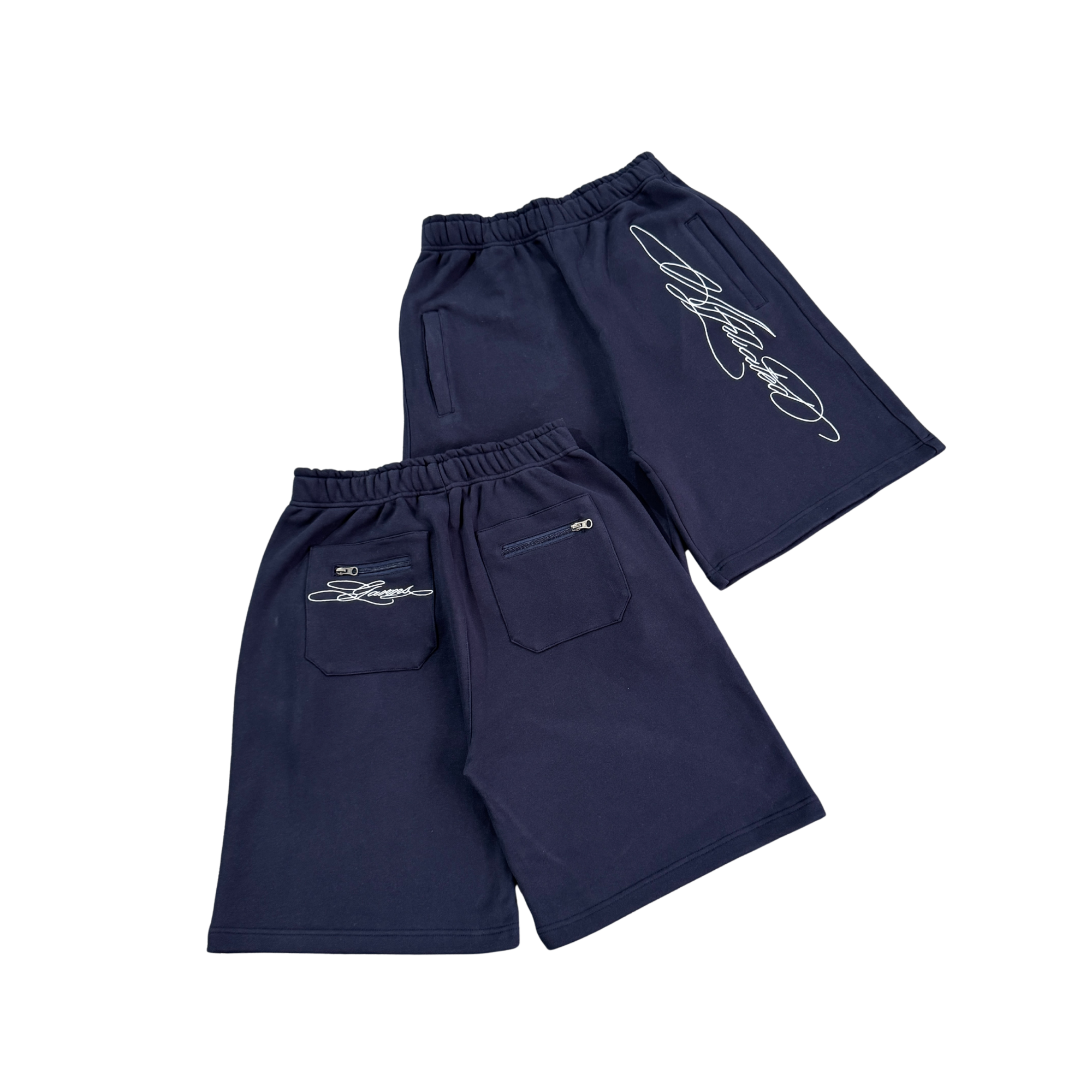 Script Logo Sweat Shorts in navy